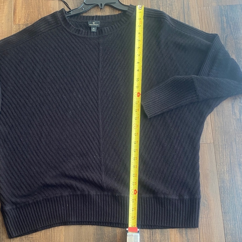 Worthington Women's Black Crewneck Sweater - Picture 9 of 9